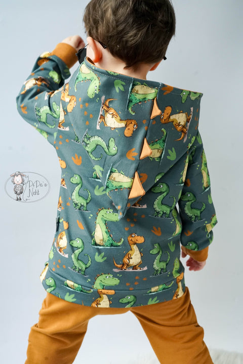 French Terry Dinospuren 3320 (Bio) VORBESTELLUNG