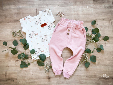 Jaquard Jersey Fischgrät Rosa