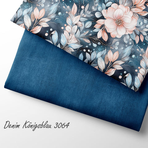 French Terry Denim Königsblau 3064 (Bio) VORBESTELLUNG