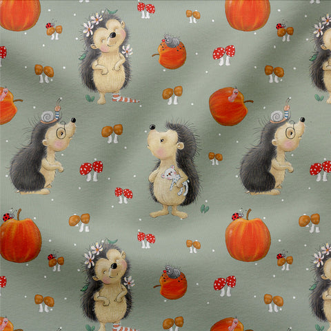 Jerseystoff Ida Igel im Herbst