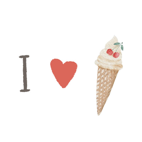 Bügelbild I Love Ice MAXI