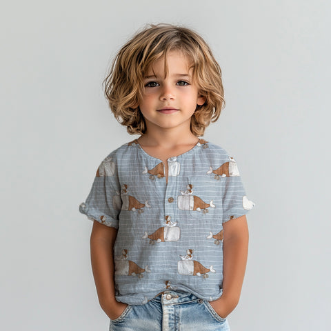 Musselin Double Gauze Ocean Child (Wal) (Bio)