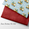 French Terry Denim Christmas Red 3062 (Bio)