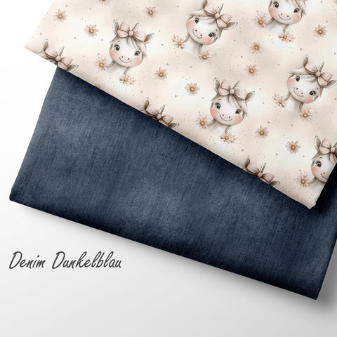 French Terry Denim Dunkelblau