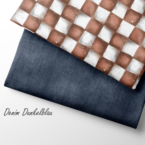French Terry Denim Dunkelblau