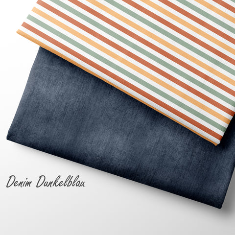 French Terry Denim Dunkelblau