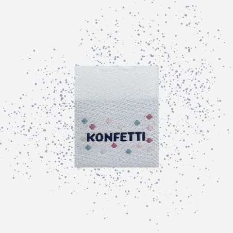 Weblabels Konfetti Bunt 4er Set
