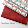 French Terry Denim Christmas Red 3062 (Bio)