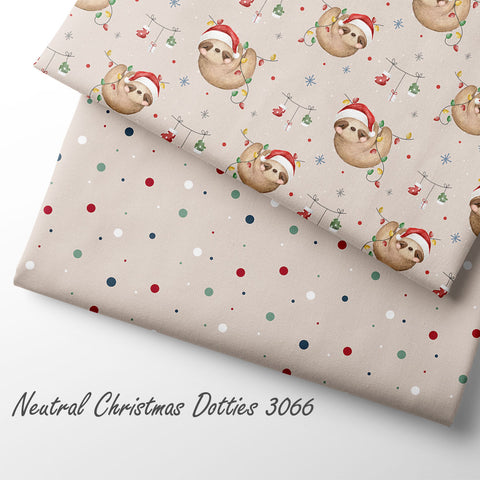French Terry Neutral Christmas Dotties 3066 (Bio) VORBESTELLUNG