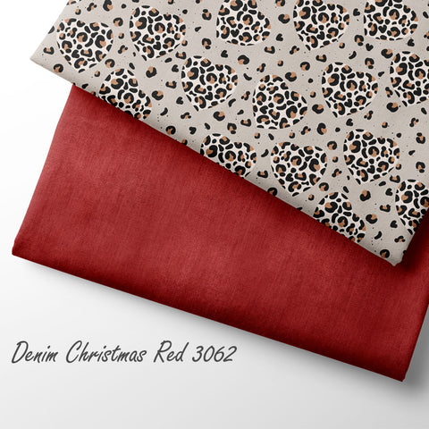 French Terry Denim Christmas Red 3062 (Bio) VORBESTELLUNG