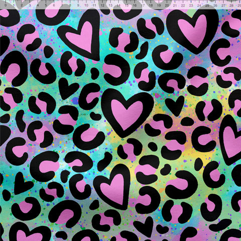 Sport/Badelycra UPF 50+ Leopard Splatter Hearts VORBESTELLUNG