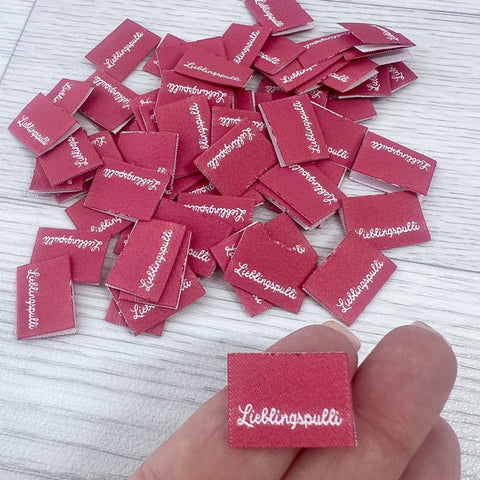 Weblabels Lieblingspulli Pink 4er Set