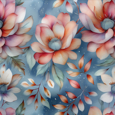 French Terry Lotus Flower Dream 3153 (Bio) Rest 125 cm