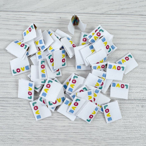 Weblabels Love (Klapplabel) 4er Set