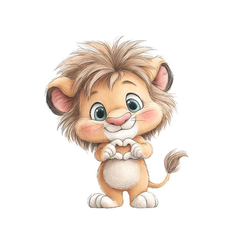 Bügelbild Loved Lion Medium