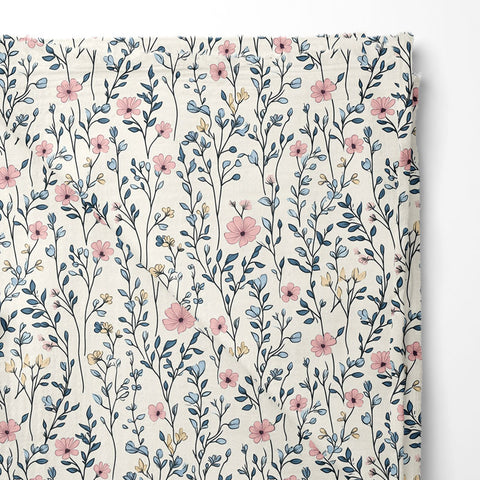 Musselin Double Gauze Lulus Flowers 2711 (Bio)