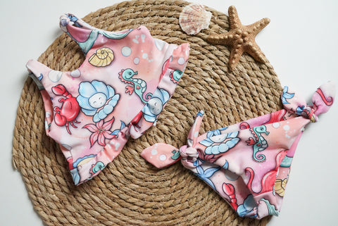 Sport/Badelycra UPF+ 50 Unter dem Meer Rosa