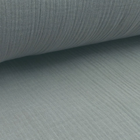 Musselin Double Gauze Mausgrau