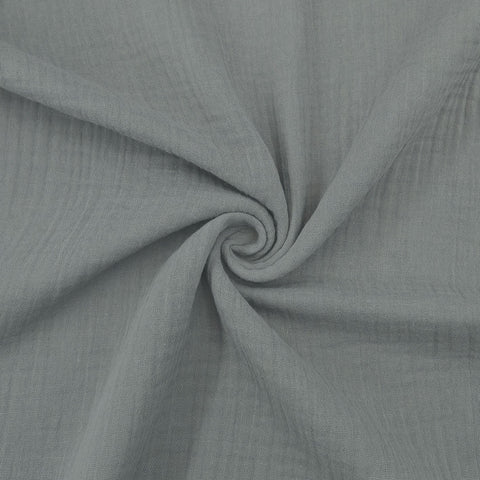 Musselin Double Gauze Mausgrau