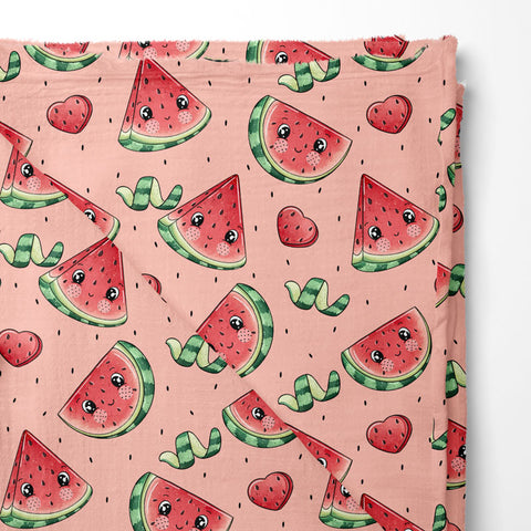 Bambus Musselin Melon Mania Rosa 3610 (Bio) VORBESTELLUNG