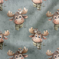 French Terry Moose Moments Grün 3731 (Bio) VORBESTELLUNG