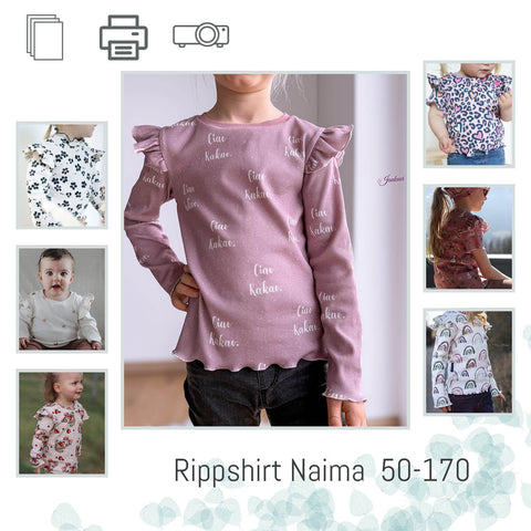 Schnittmuster Rippshirt Naima 50-170