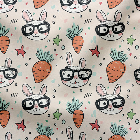 French Terry Nerdie Bunny Neutral 3376 (Bio) VORBESTELLUNG