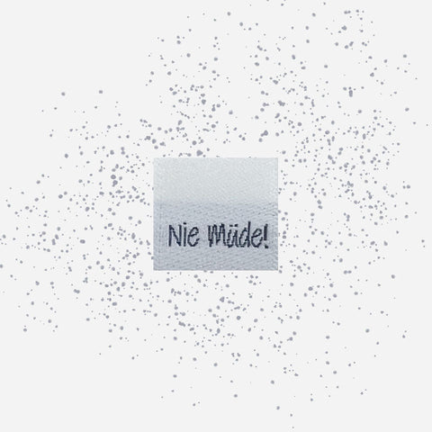 Weblabels Nie Müde 4er Set