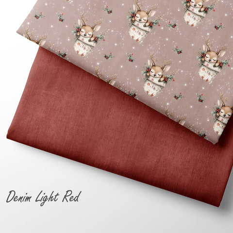 French Terry Denim Light Red (Bio) VORBESTELLUNG