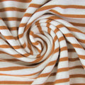 Jersey Stoff Streifen Ocker Weiß 1752