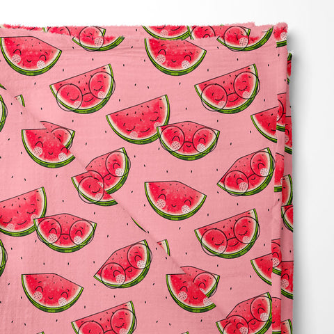 Musselin Double Gauze Oh my Melon Klein (Bio)