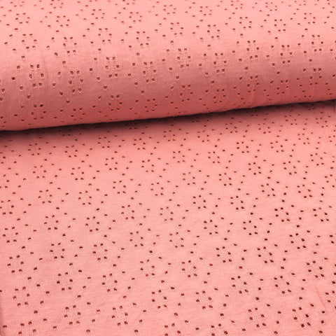 Lochstrick Jersey Old Rose 1313