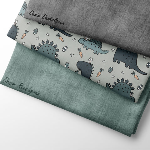 French Terry Osterdinos Blau 3381 (Bio) VORBESTELLUNG