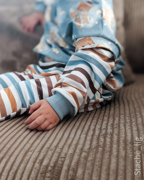 French Terry Cozy Stripes Konfetti 3844 (Bio) VORBESTELLUNG