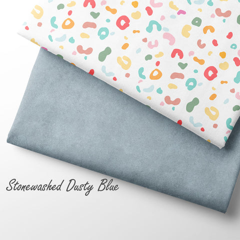 Jersey Stoff Stonewashed Dusty Blue (Bio) VORBESTELLUNG