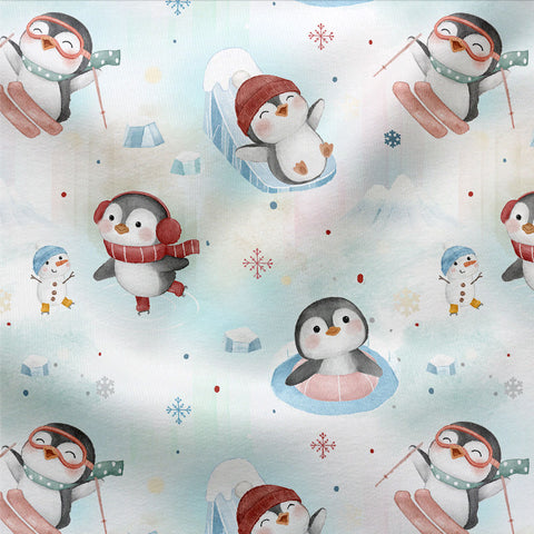 French Terry Penguin's Winter Playground 3031 (Bio) VORBESTELLUNG