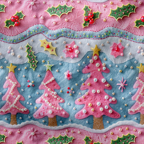 French Terry Pink X Mas Tree´s 3120 (Bio)