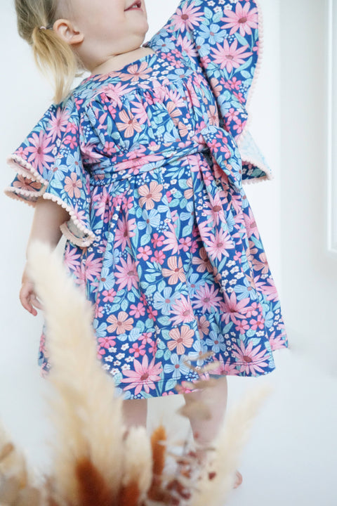 Jerseystoff Pink Blue Bloom 3620 (Bio)