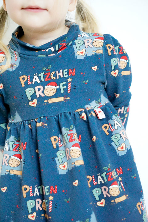 French Terry Plätzchen Profi Blau 3834 (Bio) VORBESTELLUNG