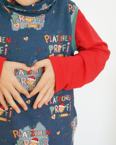 French Terry Plätzchen Profi Blau 3834 (Bio) VORBESTELLUNG