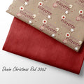 French Terry Denim Christmas Red 3062 (Bio)