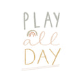 Bügelbild Play all Day (Schriftzug) MINI