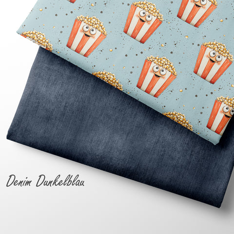 French Terry Denim Dunkelblau