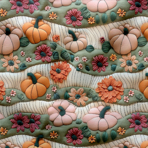 French Terry Pumpkin Field 3D (Bio) VORBESTELLUNG