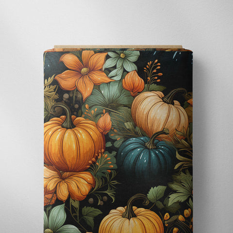 Softshell Pumpkin and Flowers