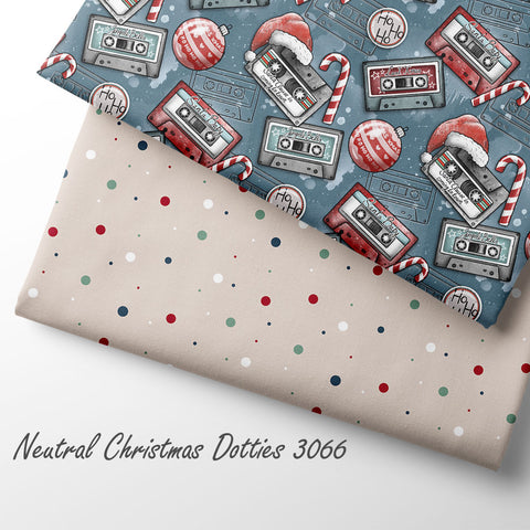 French Terry Neutral Christmas Dotties 3066 (Bio) VORBESTELLUNG