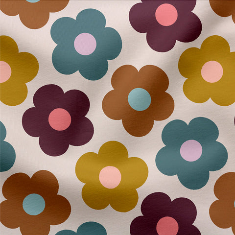 French Terry Retro Daisies 3386 (Bio) VORBESTELLUNG