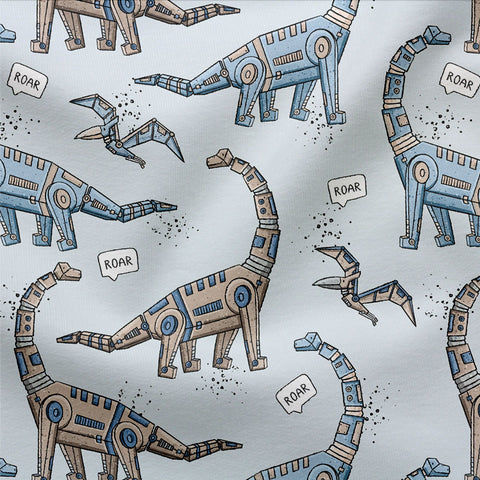 French Terry Robodinos Hellblau 3180 (Bio)