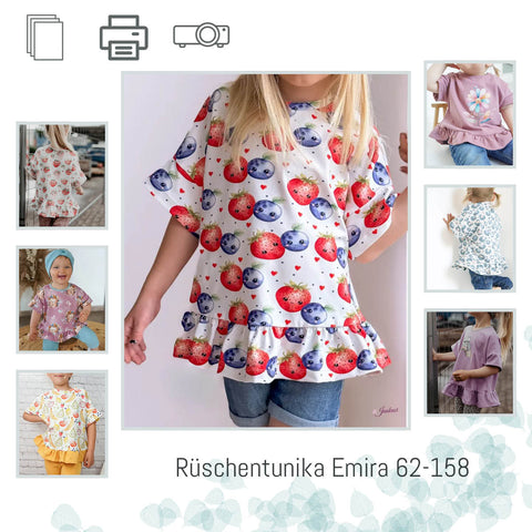 Gewerbelizenz zum Schnittmuster Rüschentunika Emira