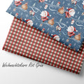 French Terry Santa Delivery Dunkelblau